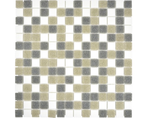 Sklenená mozaika GMA121 mix biela/sivá/hnedá 30,5x30,5 cm-0