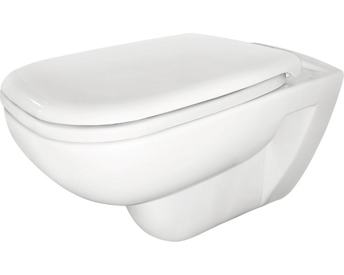 Závesné WC DURAVIT D-Code rimless s WC sedátkom soft close 45700900A1-0