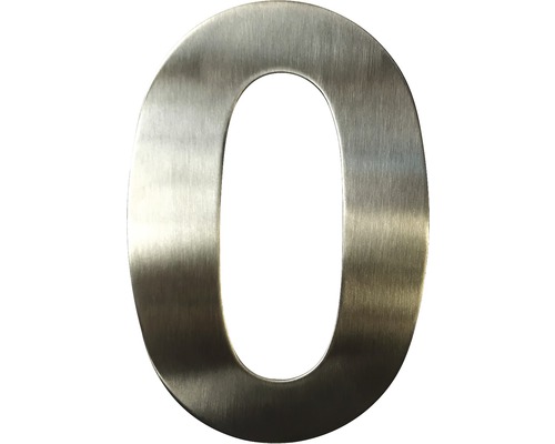 Domové číslo "0" nerezová oceľ, výška 15 cm