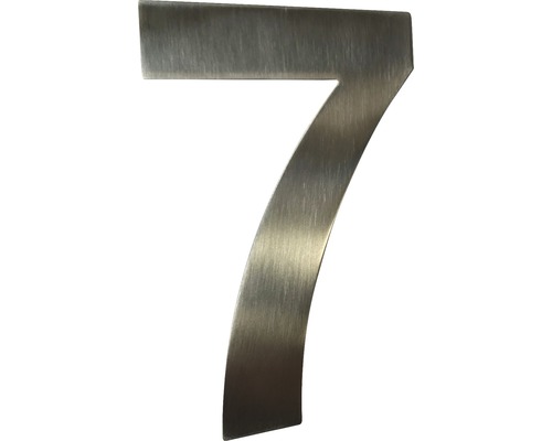 Domové číslo "7" nerezová oceľ 15 cm