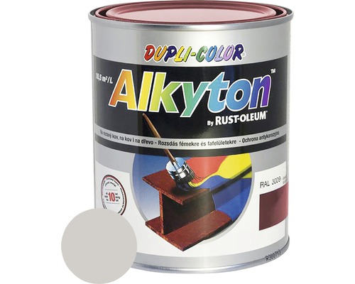Samozákladová farba na hrdzu i drevo lesklá Alkyton 0,75 l svetlošedá RAL7035