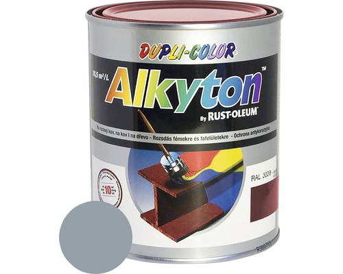 Samozákladová farba na hrdzu i drevo satén Alkyton 0,75 l svetlosivá RAL7001