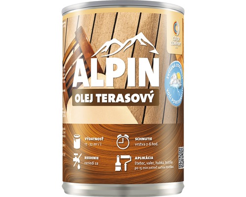 Terasový olej na drevo Alpin bezfarebný 0,5 l