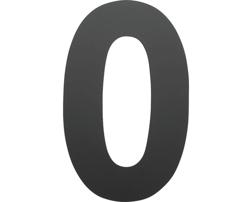 Domové číslo "0" čierne, výška 15 cm