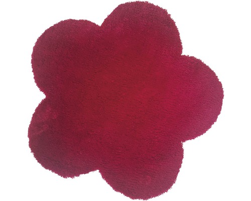 Koberec Shaggy Kvetina červený Ø 60 cm