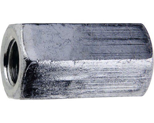 Predlžovacia matica M6 šesťhranná zinok biely, 200 ks