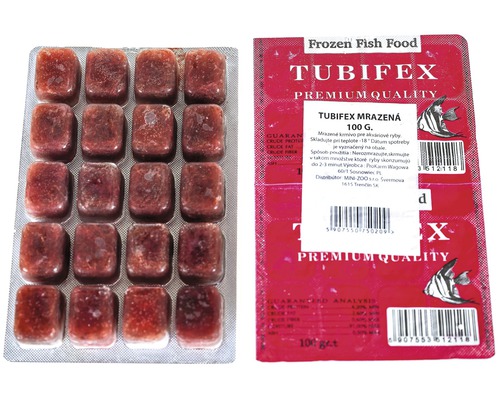 Tubifex Premium Quality mrazené krmivo pre akváriové ryby 100 g