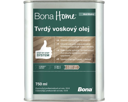 Bona HOME Tvrdý voskový olej matný 750ml-0