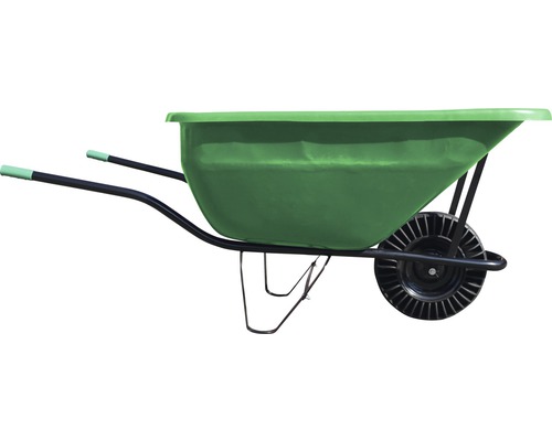 Záhradný fúrik s nafukovacím kolesom zelený 180 l