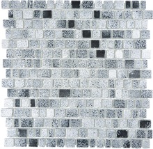 Sklenená mozaika XCM GME 26 31,7x31,1 cm sivá/čierna-thumb-0