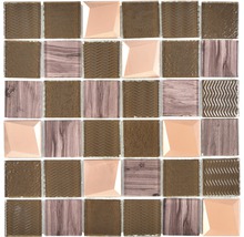 Sklenená mozaika XCM Beach 29,8x29, 8 cm hnedá-thumb-0