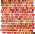 Sklenená mozaika XCM GME 96 31,7x31,1 cm červená