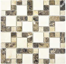 Mozaika z prírodného kameňa XNM MC759 30,5x30,5 cm béžová/hnedá-thumb-0