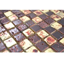 Mozaika z prírodného kameňa XAM 67 30x30 cm zlatá/červená-thumb-1