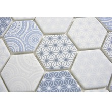 Sklenená mozaika Emily HX45 šesťuholník 32,40x28 cm svetlo modrá-thumb-3