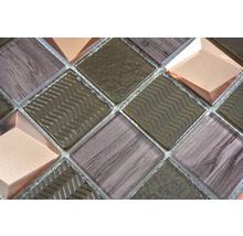 Sklenená mozaika XCM Beach 29,8x29, 8 cm hnedá-thumb-3