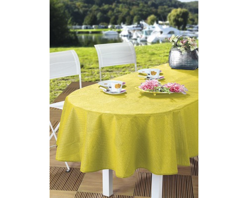 Obrus na záhradný stôl žltý 150x210 cm