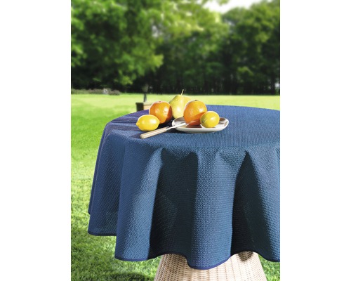 Obrus na záhradný stôl modrý Ø 160 cm