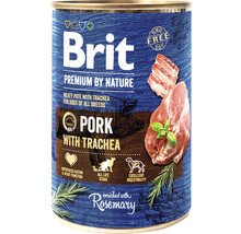 Konzerva pre psov Brit Premium by Nature Pork with Trachea 400 g-thumb-0