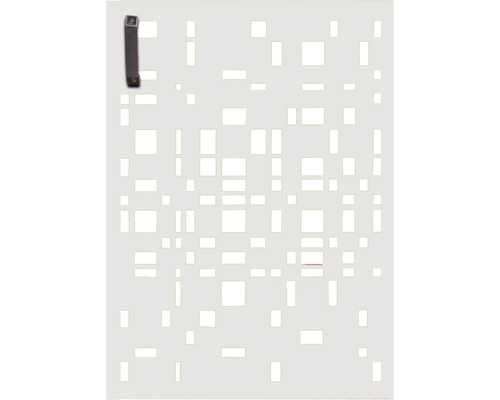 Dvere pre prístrešok na popolnice Gabio 120 l geometria 65x90 cm biele