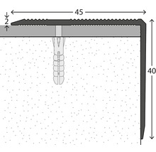 Profil schodový alu strieborný elox 45x40 mm 1 m-thumb-1