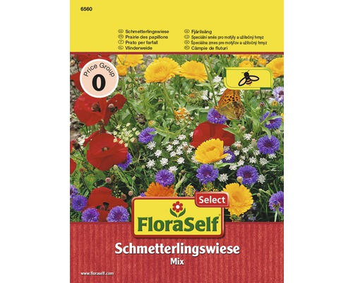 Semená divých kvetov FloraSelf Select „Motýlia lúka“ 8 m²