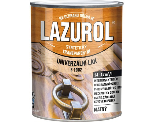 Lak na drevo Lazurol S1002 matný bezfarebný 0,75 l