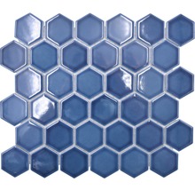 Keramická mozaika HX530 šesťuholník uni modrozelená lesklá-thumb-0