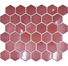 Keramická mozaika HX540 šesťuholník uni bordó červená lesklá-thumb-0