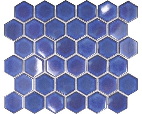 Keramická mozaika HX560 šesťuholník uni kobaltovo modrá lesklá-0