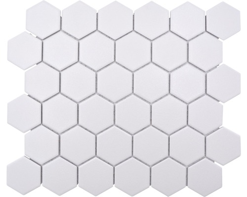 Keramická mozaika HX AT51 šesťuholník 32,5x28,1 cm Uni biela R10B-0