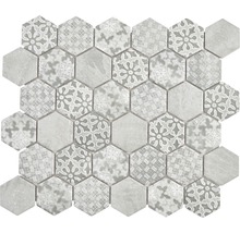 Keramická mozaika HX Curio G šesťuholník curio 32,5x28,1 cm sivá-thumb-0