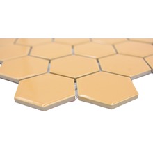 Keramická mozaika HX570 šesťuholník uni okrová oranžová lesklá-thumb-1
