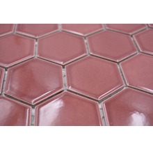 Keramická mozaika HX540 šesťuholník uni bordó červená lesklá-thumb-3