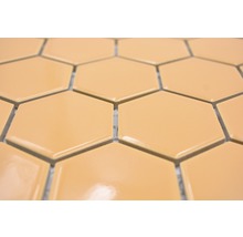 Keramická mozaika HX570 šesťuholník uni okrová oranžová lesklá-thumb-2