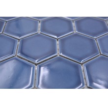 Keramická mozaika HX530 šesťuholník uni modrozelená lesklá-thumb-2