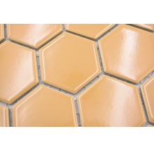 Keramická mozaika HX570 šesťuholník uni okrová oranžová lesklá-thumb-3