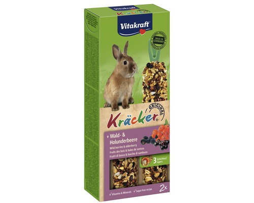Maškrty pre králiky Vitakraft Kräcker s lesnými plodmi 2 ks 112 g
