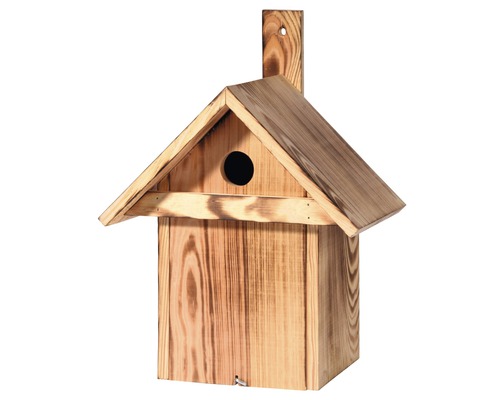 Búdka pre vtáky so šikmou strechou 24 x 18 x 33 cm drevená