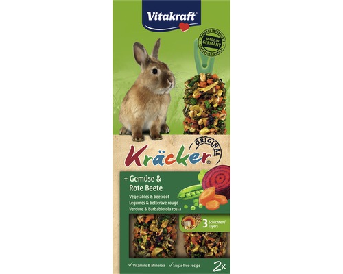 Maškrty pre králiky Vitakraft Kräcker so zeleninou 2 ks 112 g