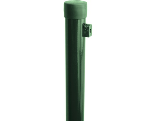 Plotový stĺpik Pilecký Ideal Zn+PVC okrúhly 260 cm Ø48 mm zelený