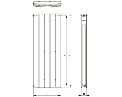 Kúpeľňový radiátor Korado Koratherm 160x36,6 cm biely Vertikal 10 K10V160036-00-10