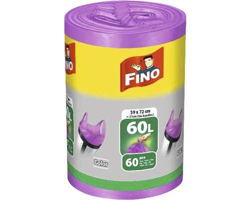 Vrecia na odpad Fino Color 60 l 60 ks fialové