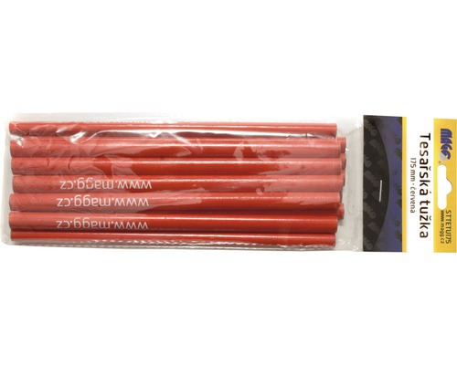 Tesárska ceruzka 175 mm, červená, balenie 12 ks