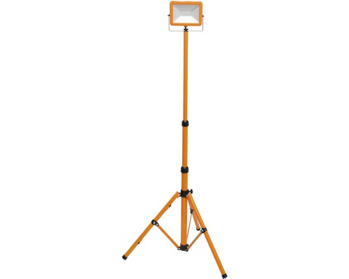LED reflektor Ecolite RMLED-50W/STJ/ORA IP65 50W 4000lm 4000K oranžový so statívom