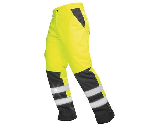 Pracovné zimné nohavice HOWARD, žlté, reflexné, veľkosť M