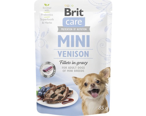 Kapsička pre psov Brit Care Mini Venison filety v šťave 85 g