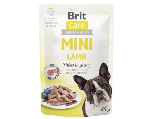 Kapsička pre psov Brit Care Mini Lamb filety v šťave 85 g