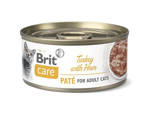Konzerva pre mačky Brit Care Paté Turkey with Ham 70 g