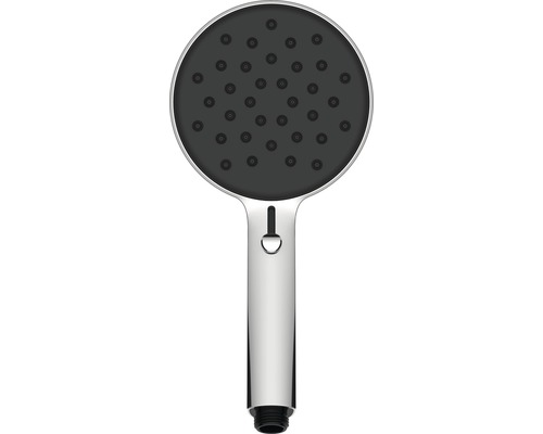 Ručná sprcha AVITAL Ø 12 cm chróm/čierna s posuvným regulátorom
